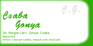 csaba gonya business card